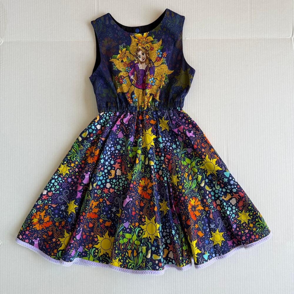 Boutique Disney Rapunzel Tangled Sleeveless Girls Dress Size 10